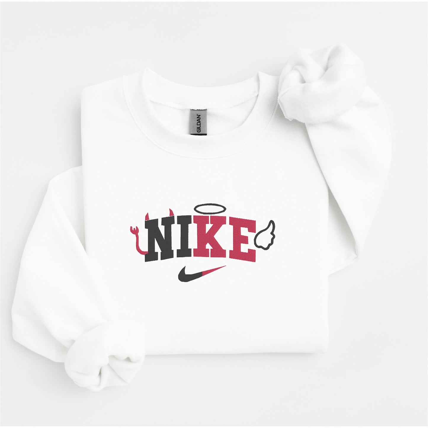 Good/Evil Embroidered Sweater