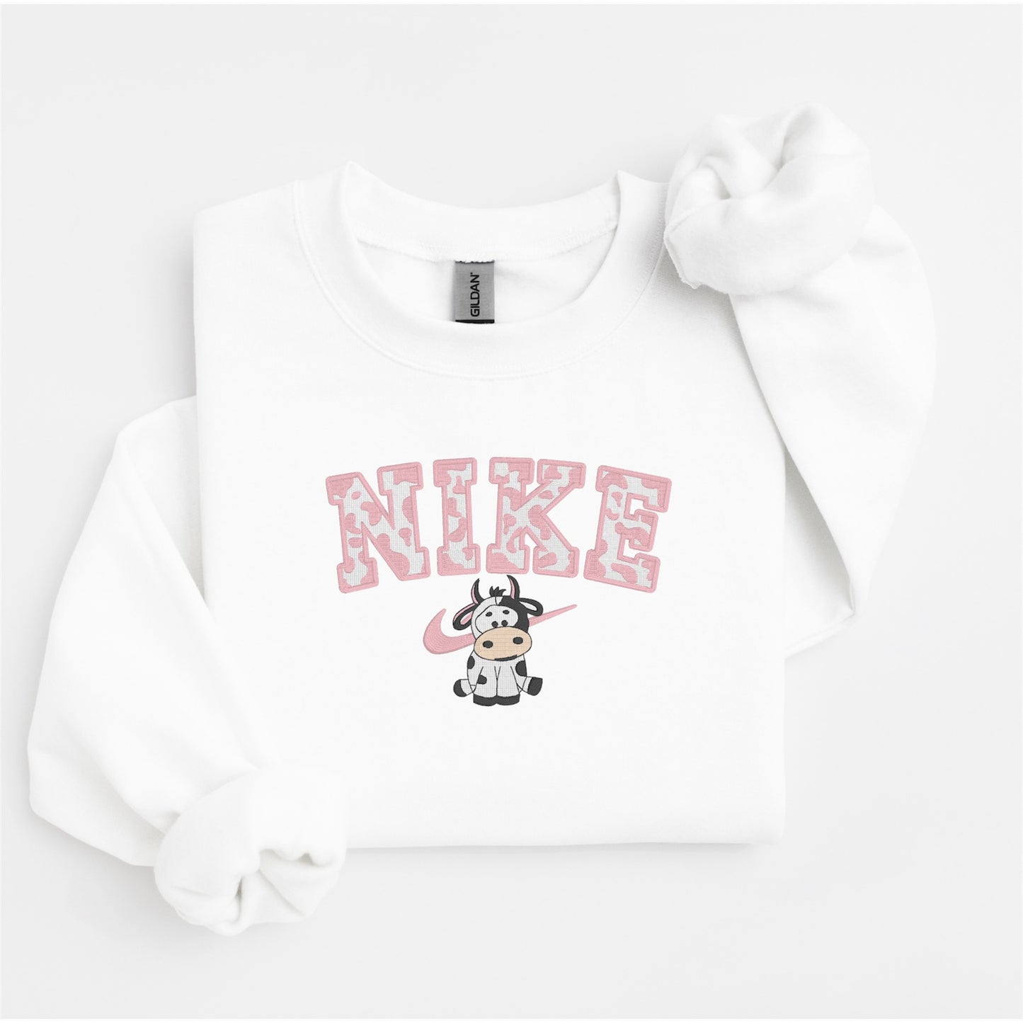 Strawberry Cow Embroidered Sweater