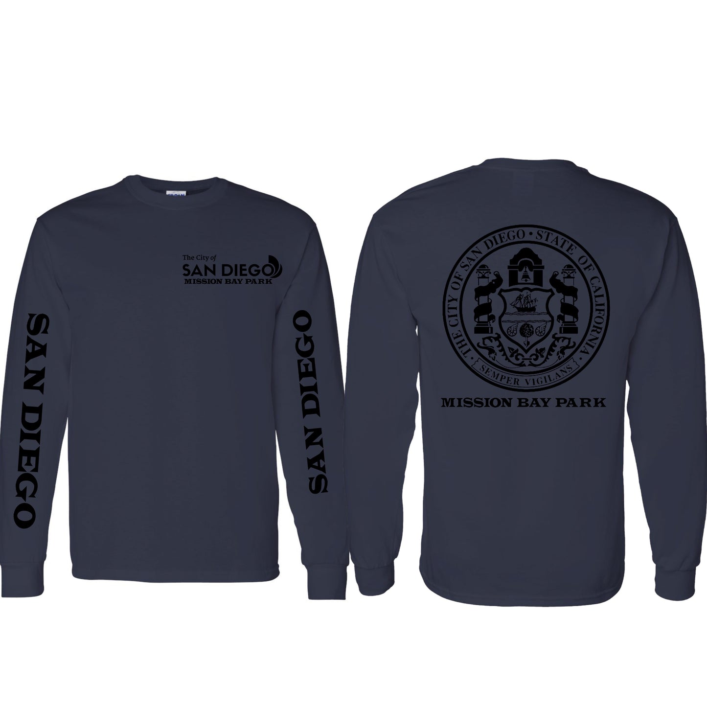 City of SD Long Sleeve (Mission Bay Park Design)