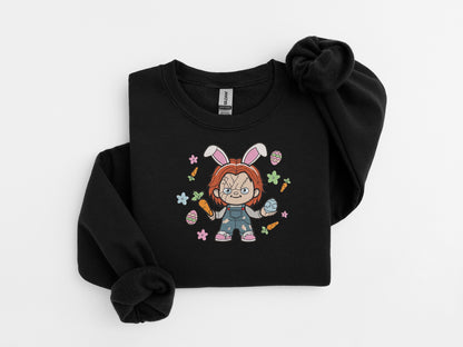 Chucky Easter Embroidered Sweater