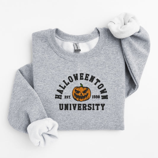 Halloween Town Embroidered Sweater