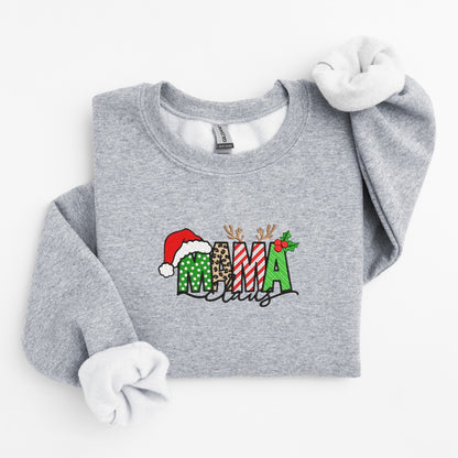 Mama Claus Embroidered Sweater