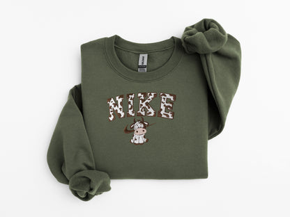 Chocolate Cow Embroidered Sweater