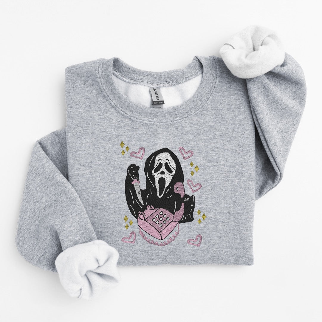 Ghostface Aesthetic Embroidered Sweater