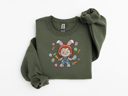 Chucky Easter Embroidered Sweater