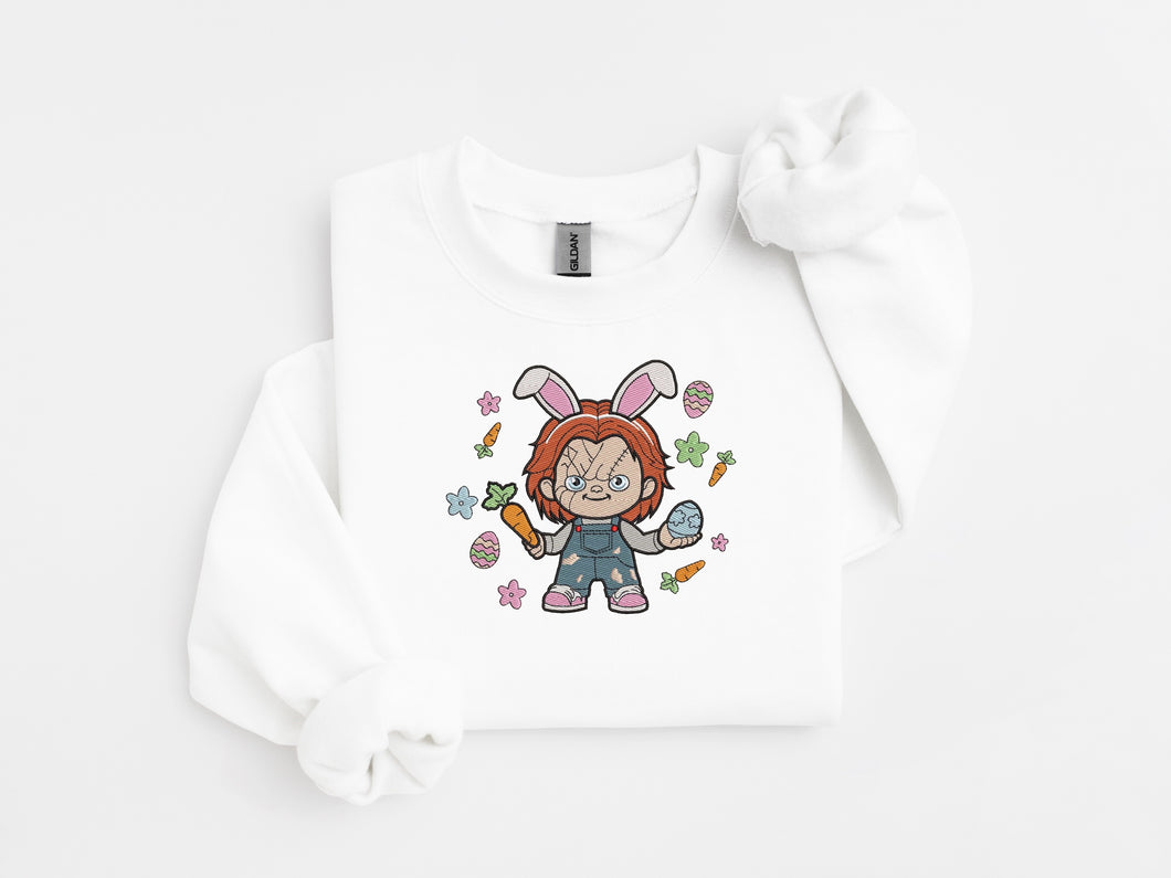 Chucky Easter Embroidered Sweater