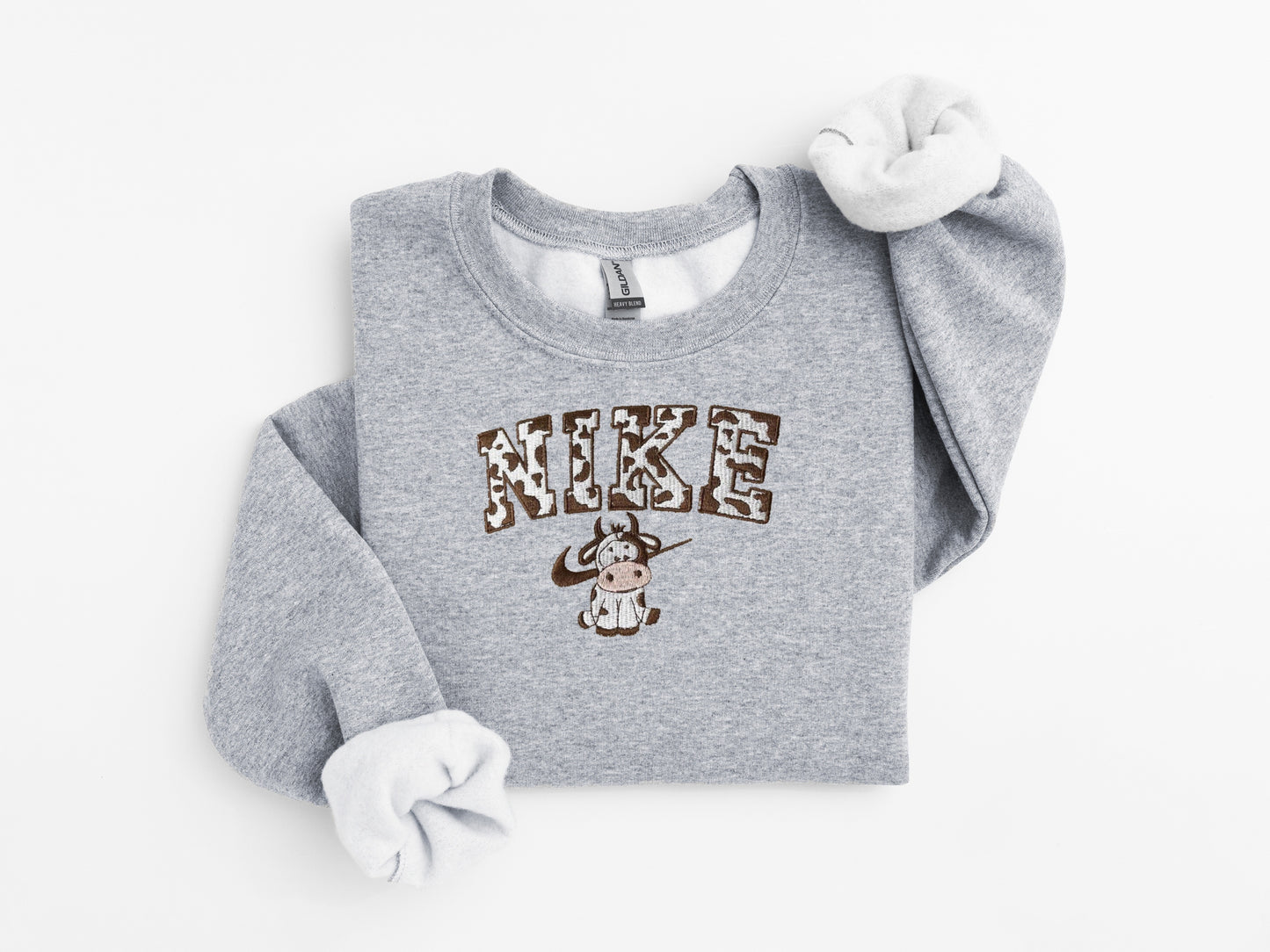 Chocolate Cow Embroidered Sweater