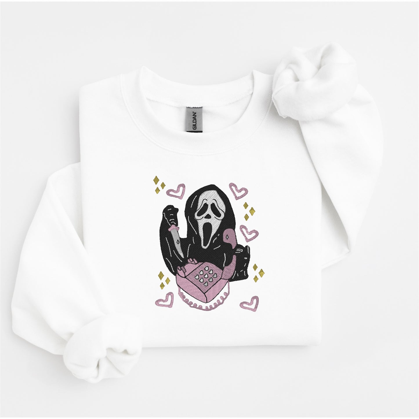 Ghostface Aesthetic Embroidered Sweater