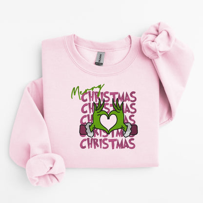 Merry Christmas Embroidered Sweater