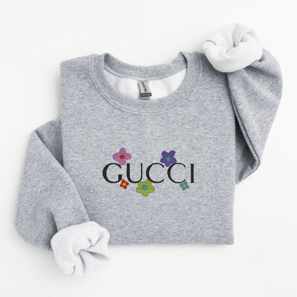 GG Flower Embroidered Sweater