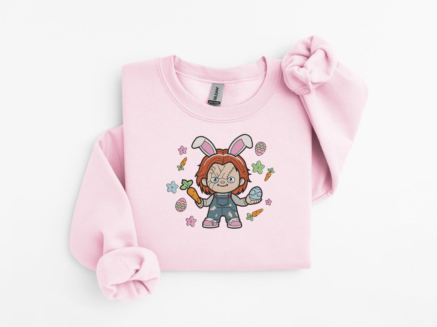 Chucky Easter Embroidered Sweater