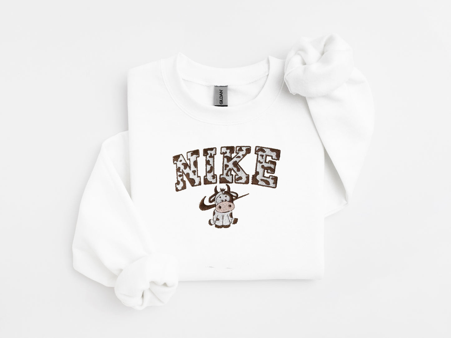 Chocolate Cow Embroidered Sweater