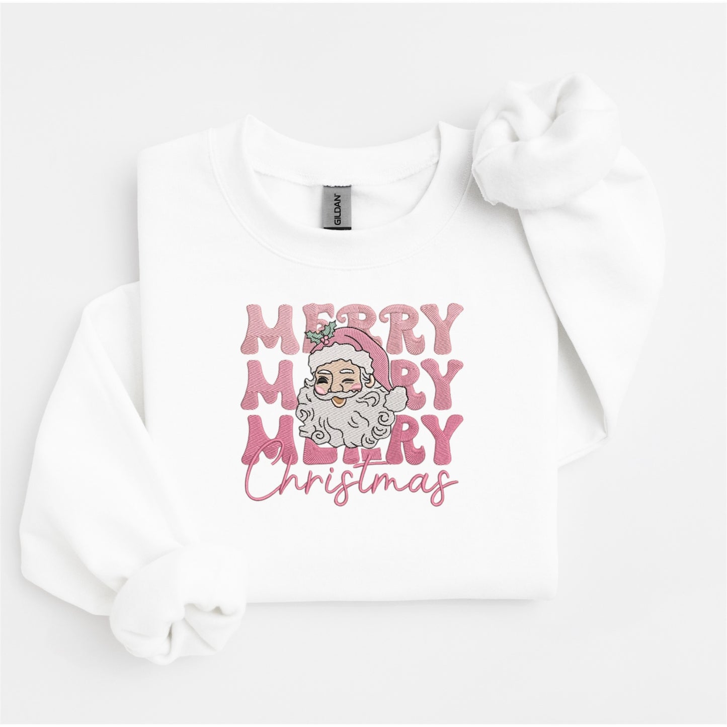 Merry Santa Embroidered Sweater