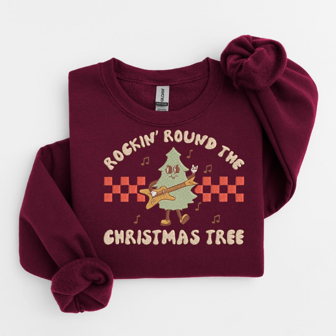 Rockin’ Christmas Embroidered Sweater