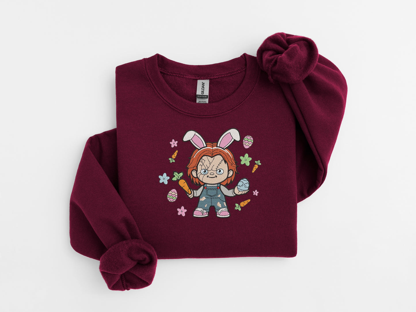 Chucky Easter Embroidered Sweater