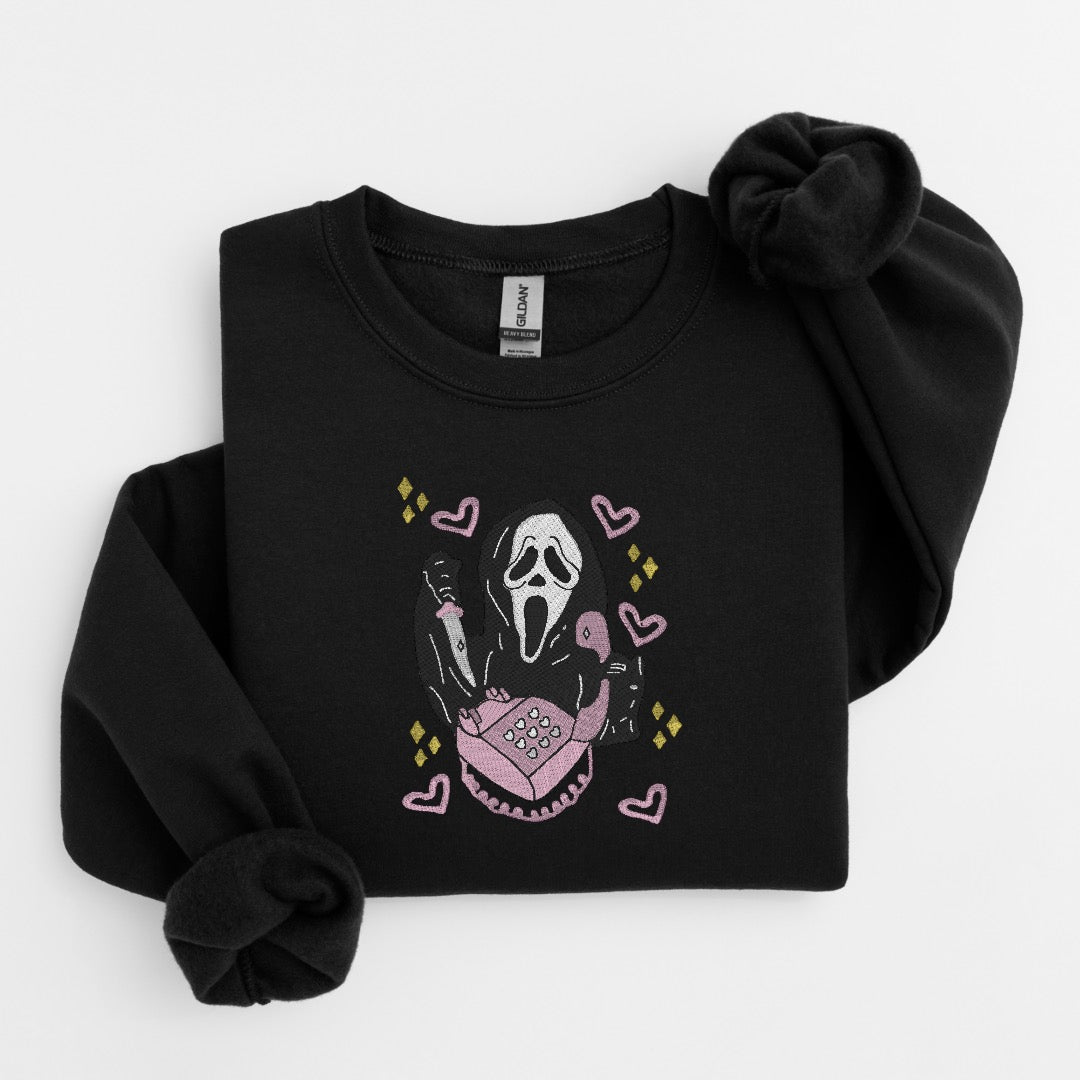 Ghostface Aesthetic Embroidered Sweater