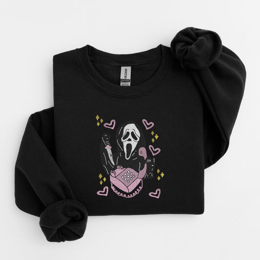 Ghostface Aesthetic Embroidered Sweater