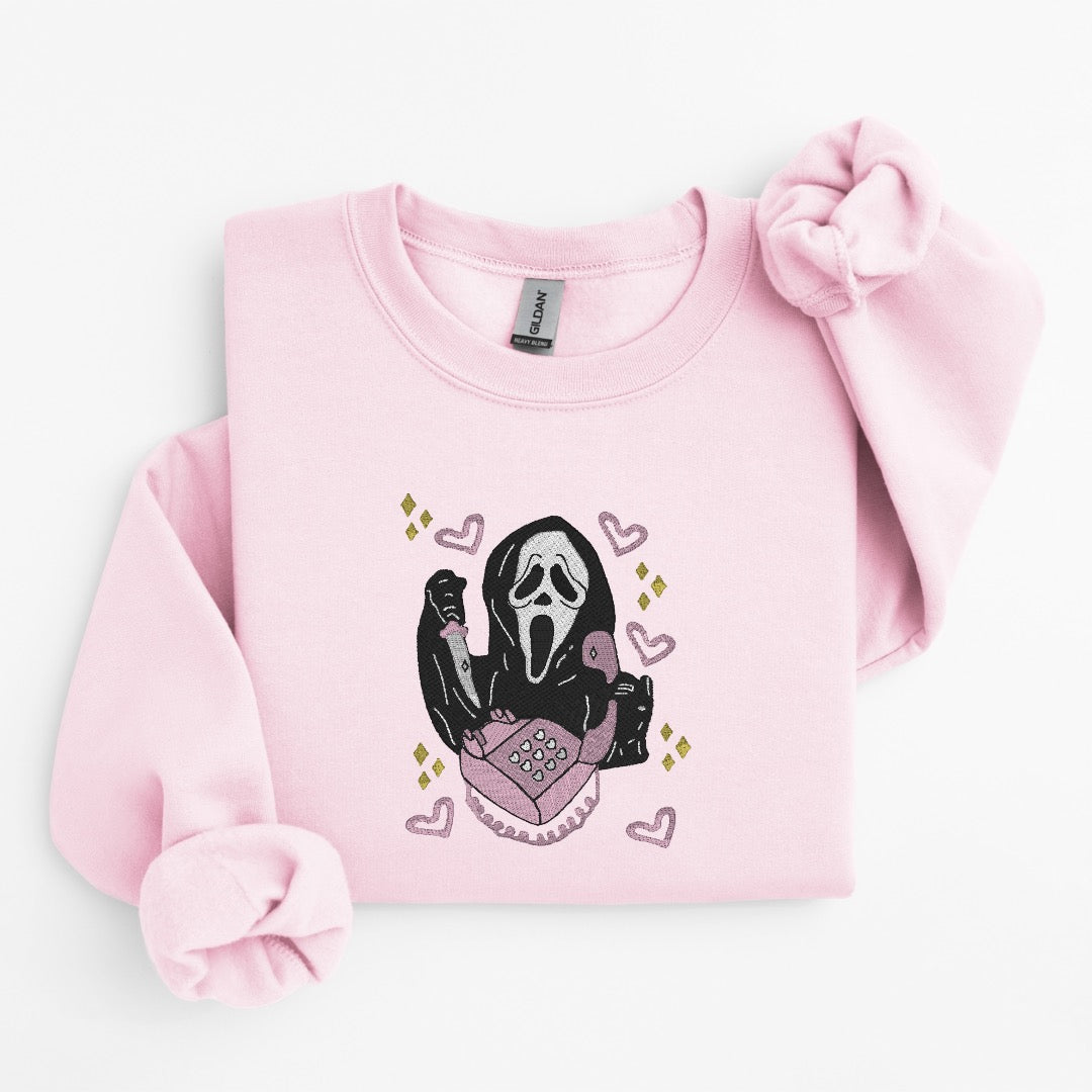 Ghostface Aesthetic Embroidered Sweater