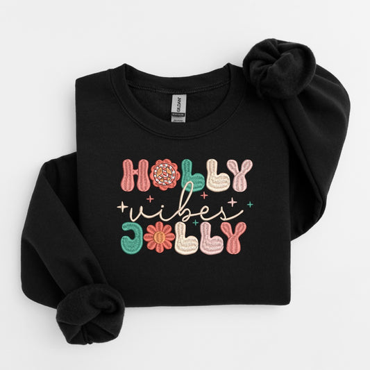 Holly Jolly Embroidered Sweater