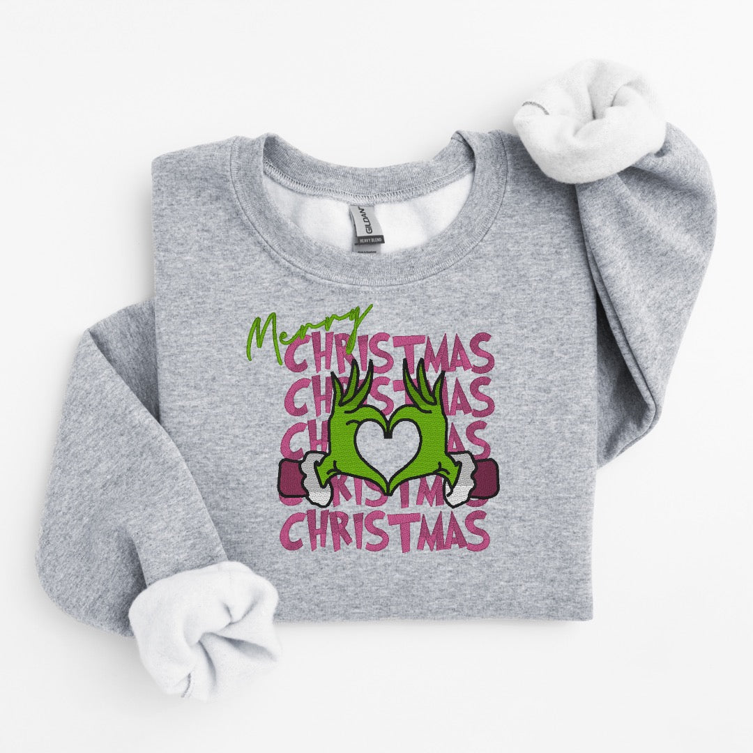 Merry Christmas Embroidered Sweater