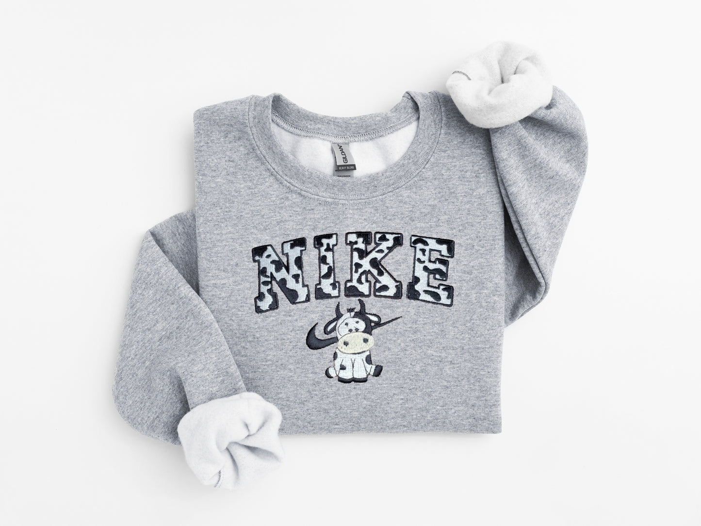 Cow Embroidered Sweater