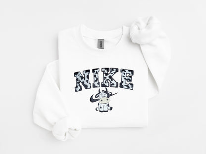 Cow Embroidered Sweater