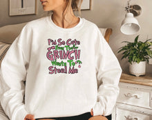 Load image into Gallery viewer, Grinch So Cute Embroidered Sweater
