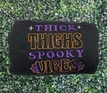 Load image into Gallery viewer, Thick Thighs Spooky Vibes Embroidered Sweater
