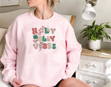 Load image into Gallery viewer, Holly Vibes Embroidered Sweater
