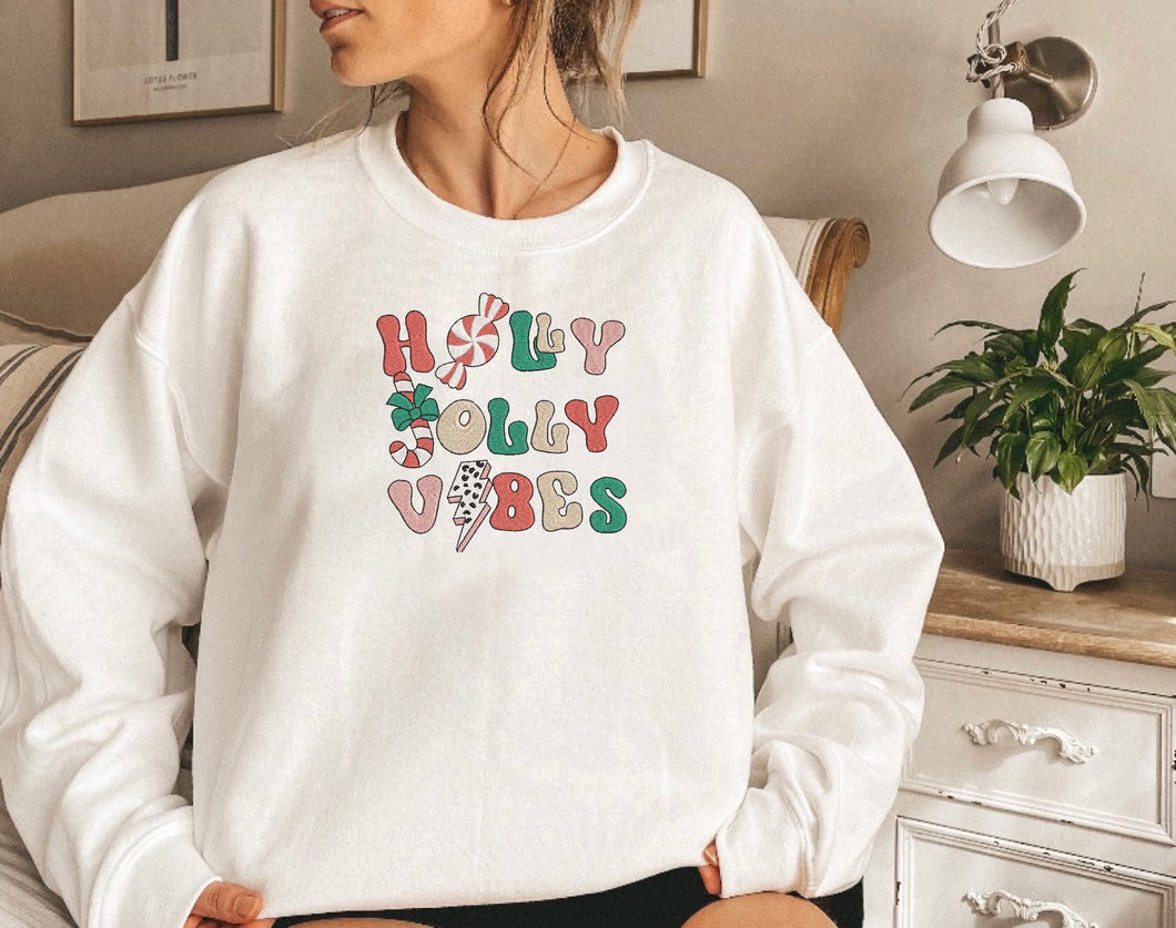 Holly Vibes Embroidered Sweater