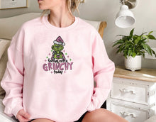 Load image into Gallery viewer, Grinchy Today Embroidered Sweater
