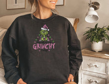 Load image into Gallery viewer, Grinchy Today Embroidered Sweater
