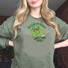 Load image into Gallery viewer, Grinch Christmas Spirit Embroidered Sweater
