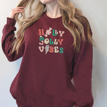 Load image into Gallery viewer, Holly Vibes Embroidered Sweater
