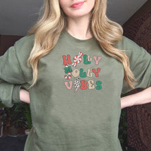 Load image into Gallery viewer, Holly Vibes Embroidered Sweater
