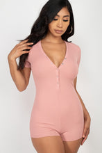 Load image into Gallery viewer, Button Me Up Lounge Romper - Mauve
